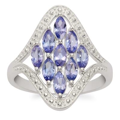 Tanzanite Ring in Sterling Silver 1.30cts