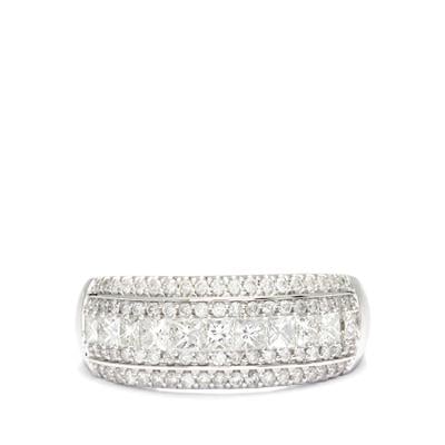 Diamond Ring in 14K White Gold 1.04cts