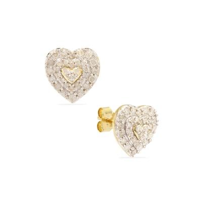 Diamonds Earrings in 9K Gold 0.51cts