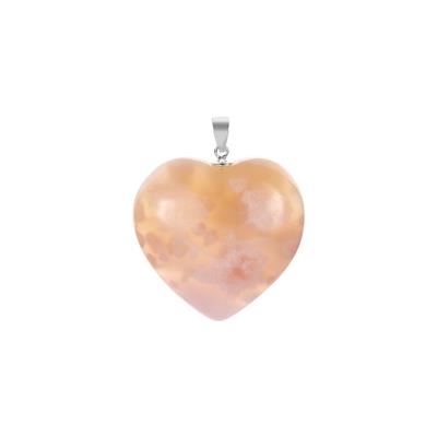 Sakura Agate Pendant in Sterling Silver 50cts