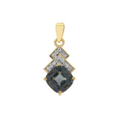 Burmese Spinel Pendant with Diamond in 18K Gold 2.95cts