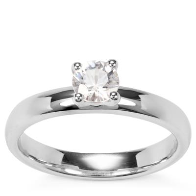 Singida Tanzanian Zircon Ring in Platinum Plated Sterling Silver 0.67ct
