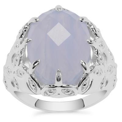 Blue Lace Agate Ring in Sterling Silver 8.30cts