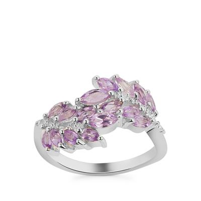 Rose De France Amethyst Ring in Sterling Silver 1.30cts
