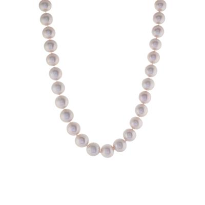 Blush Edison Cultured Pearl Rhodium Plated Sterling Silver Necklace (12 to 14mm)
