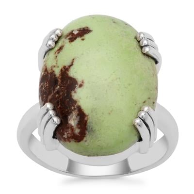 Queensland Chrysoprase Ring in Sterling Silver 14cts
