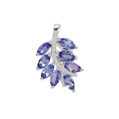 Tanzanite Pendant in Sterling Silver 1ct