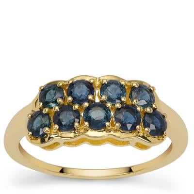 Natural Royal Blue Sapphire Ring in 9K Gold 1.45cts