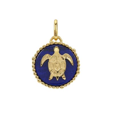 Sar-i-Sang Lapis Lazuli Pendant in Gold Plated Sterling Silver 6.85cts