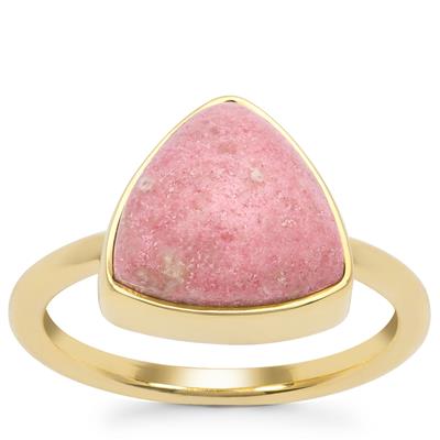 Norwegian Thulite Ring in Gold Plated Sterling Silver 5.88cts