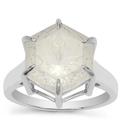 The Lotus Cut Crystal Quartz Ring in Sterling Silver 8.05cts