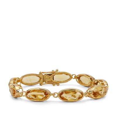 Diamantina Citrine Bracelet in Gold Plated Sterling Silver 31.40cts