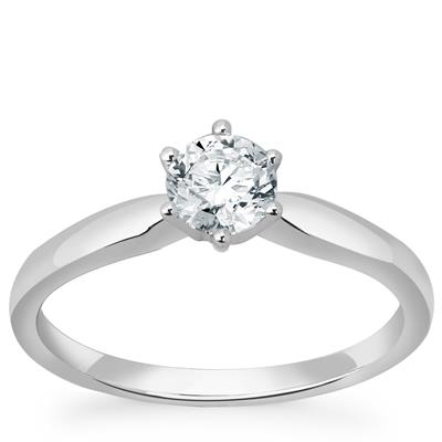 9K White Gold Diamond Ring 0.52cts