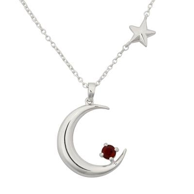 Rajasthan Garnet Necklace in Sterling Silver 0.30cts