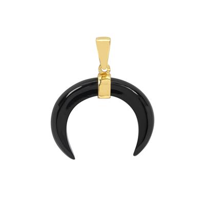 Black Onyx Pendant in Gold Plated Sterling Silver 11.60cts