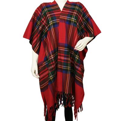 Destello Tartan Checked Kaftan (Red)