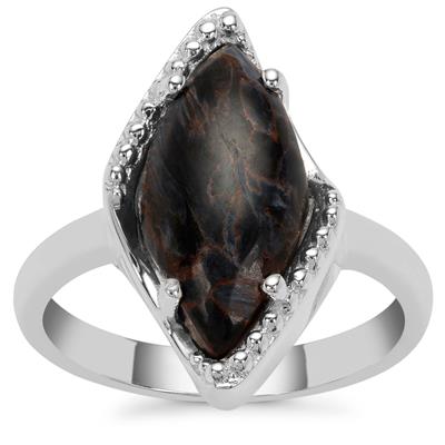 Namibian Pietersite Ring in Sterling Silver 3.80cts
