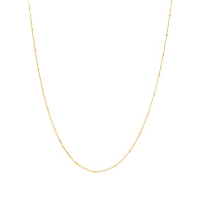 16'' Gold Plated Sterling Silver Tempo Ball Chain 2.41g