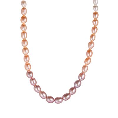 Kaori Freshwater Cultured Pearl Graduated Necklace in Sterling Silver 