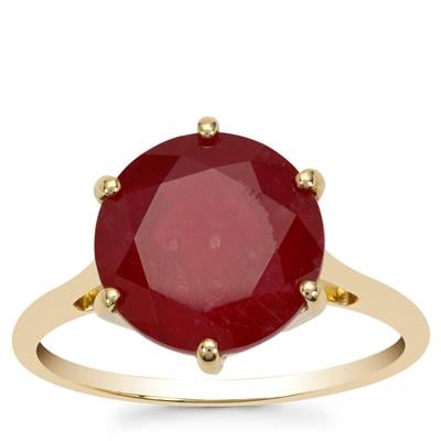 Malagasy Ruby Ring in 9K Gold 6.85cts