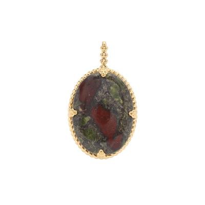 Cabo Verde Dragonstone Pendant in Gold Plated Sterling Silver 32.90cts