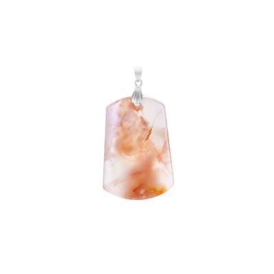 Sakura Agate Pendant in Sterling Silver 89cts