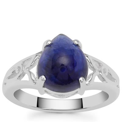 Thai Sapphire Ring in Sterling Silver 5.60cts (F)