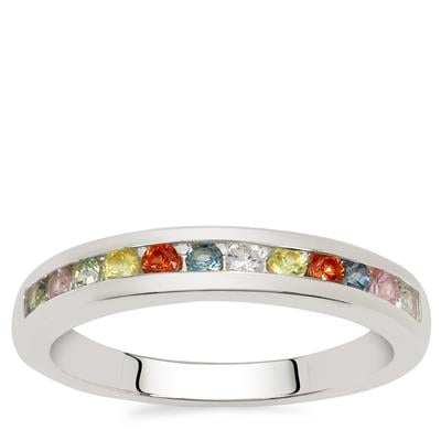 Multi-Colour Sapphire Ring in Sterling Silver 0.50cts