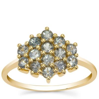 Tanzanian Grey Spinel Ring in 9K Gold 1ct
