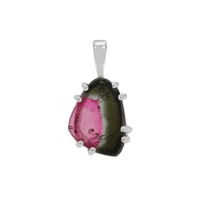 Parti Colour Tourmaline Pendant in Sterling Silver 4.60cts