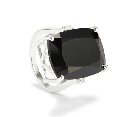 Cocktail ring Jade, black spinel and enamel panda sale ring