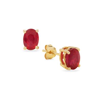 Bemainty Ruby Earrings in 9K Gold 2.40cts