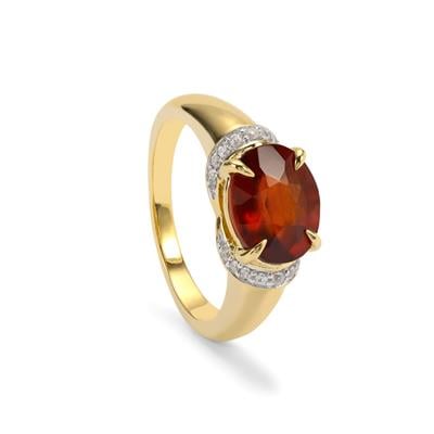 Garnet Ring, 9K Yellow Gold 925 Silver Garnet Ring size 6, Red Stone Ring, 9k Yellow Gold Garnet Ring, CZ Ring, January factory Birthstone (ms 1694