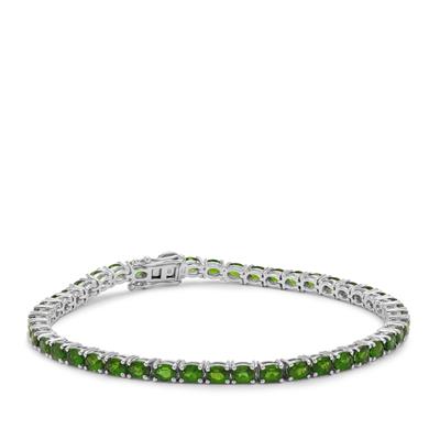Chrome Diopside Bracelet in Rhodium Flash Sterling Silver 8.52cts