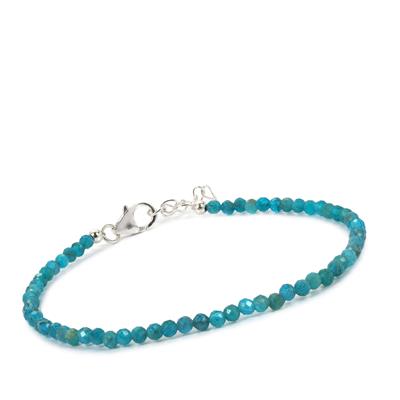 Madagascan Blue Apatite Bracelet in Sterling Silver 11.80cts
