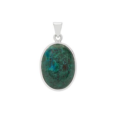 Chrysocolla Pendant in Sterling Silver 19cts