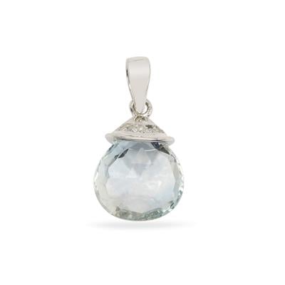 Cullinan Topaz Pendant with White Zircon in Sterling Silver 5.45cts