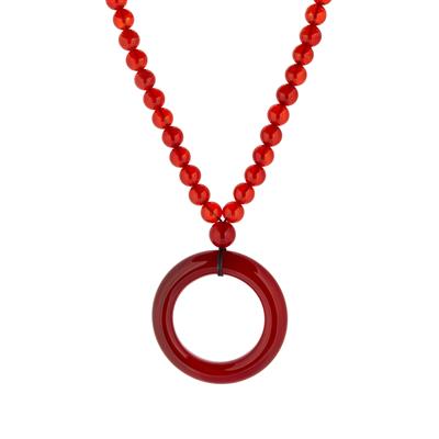 Red Chalcedony Necklace 326cts