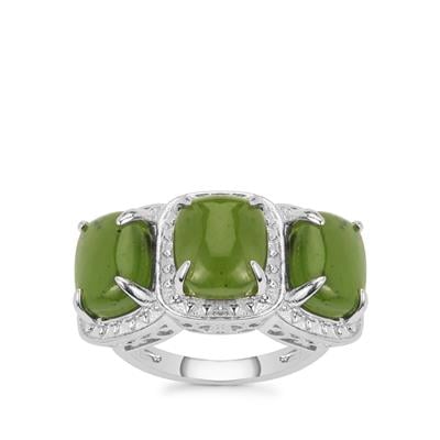 Canadian Nephrite Jade Ring in Sterling Silver 6.95cts