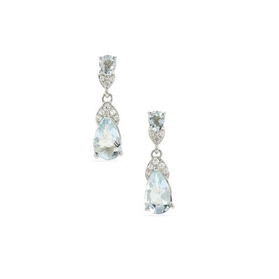 aquamarine GEMMA Aquamarine colour leather mule with crystal bezels