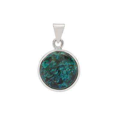 Chrysocolla Pendant in Sterling Silver 12cts