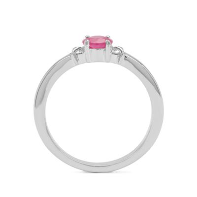 0.65ct Kenyan Ruby Sterling Silver Ring | Gemporia