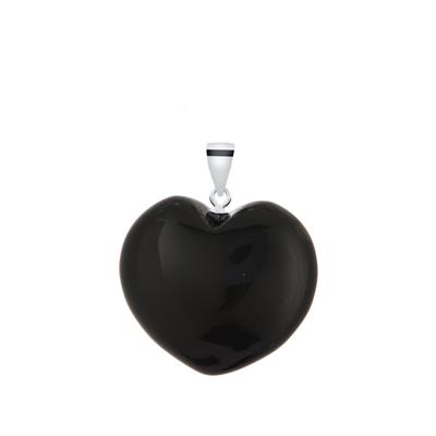  Natural Magdalena Obsidian Pendant in Sterling Silver 40cts