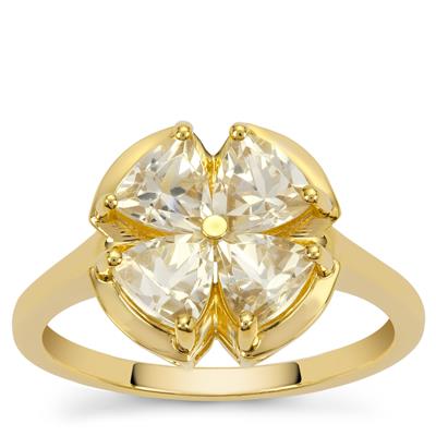 Serenite Shamrock Ring in Gold Plated Sterling Silver 1.65cts