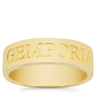 Gold Plated Sterling Silver Signature Ring