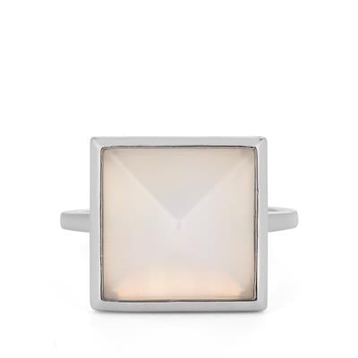 White Onyx Ring in Sterling Silver 7.35cts