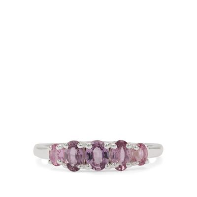 Sakaraha Pink Sapphire Ring in Sterling Silver 1ct