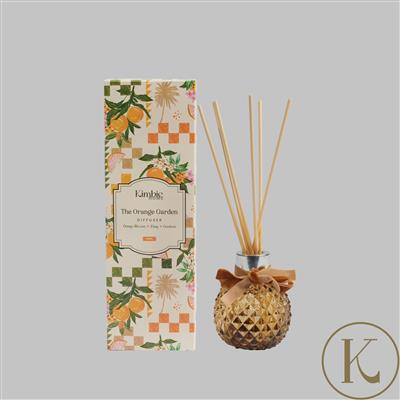 The Orange Garden by Kimbie Home Diffuser 100ml With Tigers Eye Nuggets – Amber Glass