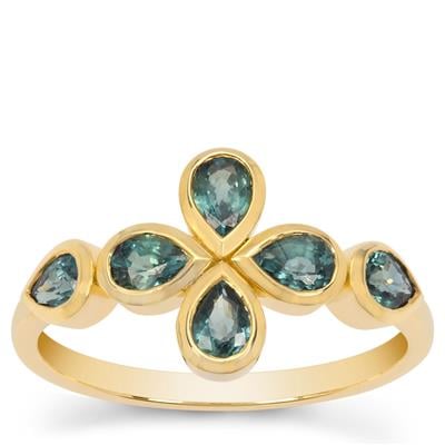Australian Blue Sapphire Ring in 9K Gold 1ct