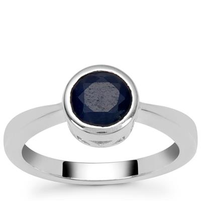 Blue Sapphire Ring in Sterling Silver 1.85cts (F)
